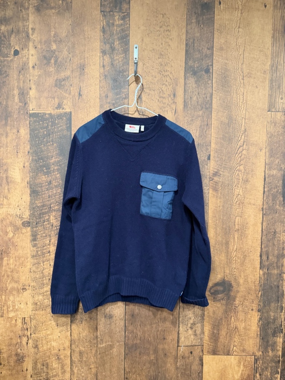 Fjallraven Wool Torp Sweater blue small EUC